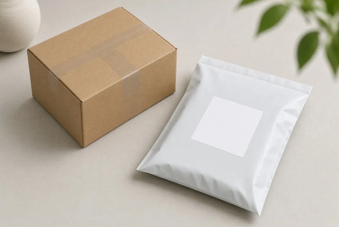 Hộp carton và túi giao hàng trung tính, không in tên sản phẩm